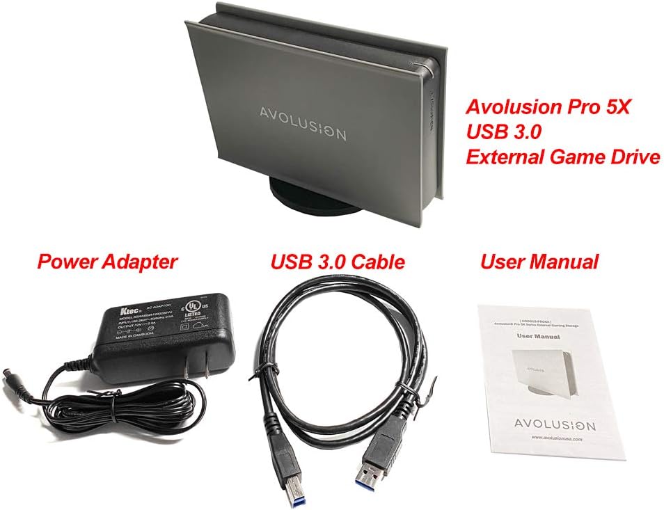 4TB USB 3.0 External Gaming Hard Drive (Grey) A849654