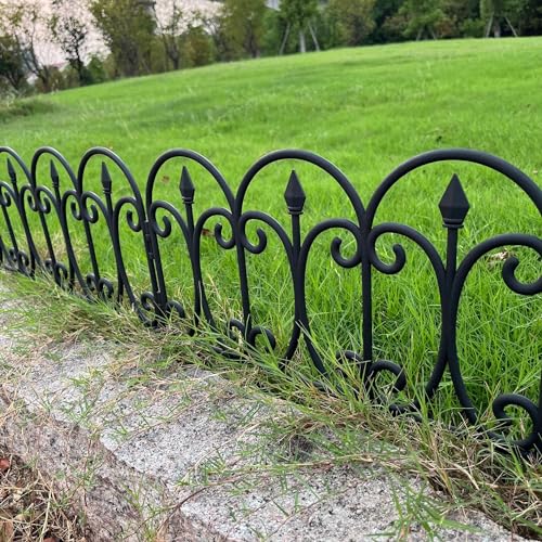 Black Plastic Garden Fence 13 inch High 10 Pack E811