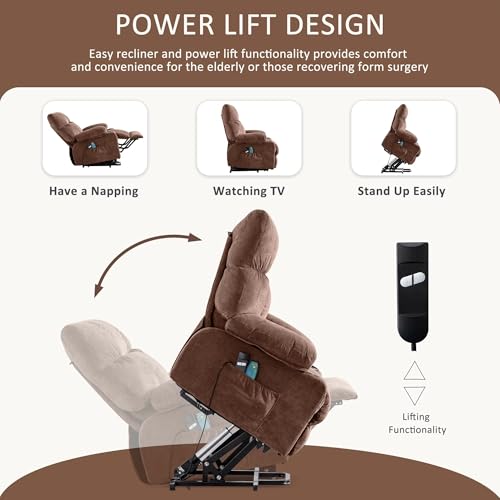 Grey Power Lift Recliner Chair with Massage F57133