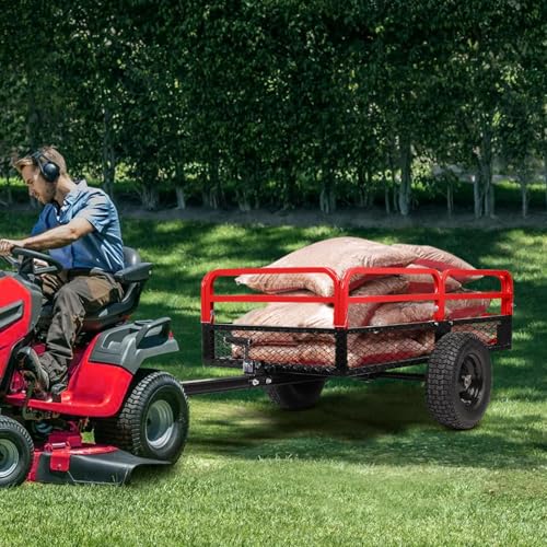 Heavy Duty Steel Dump Cart 1600LB Capacity with Dual Dumping Modes F23510