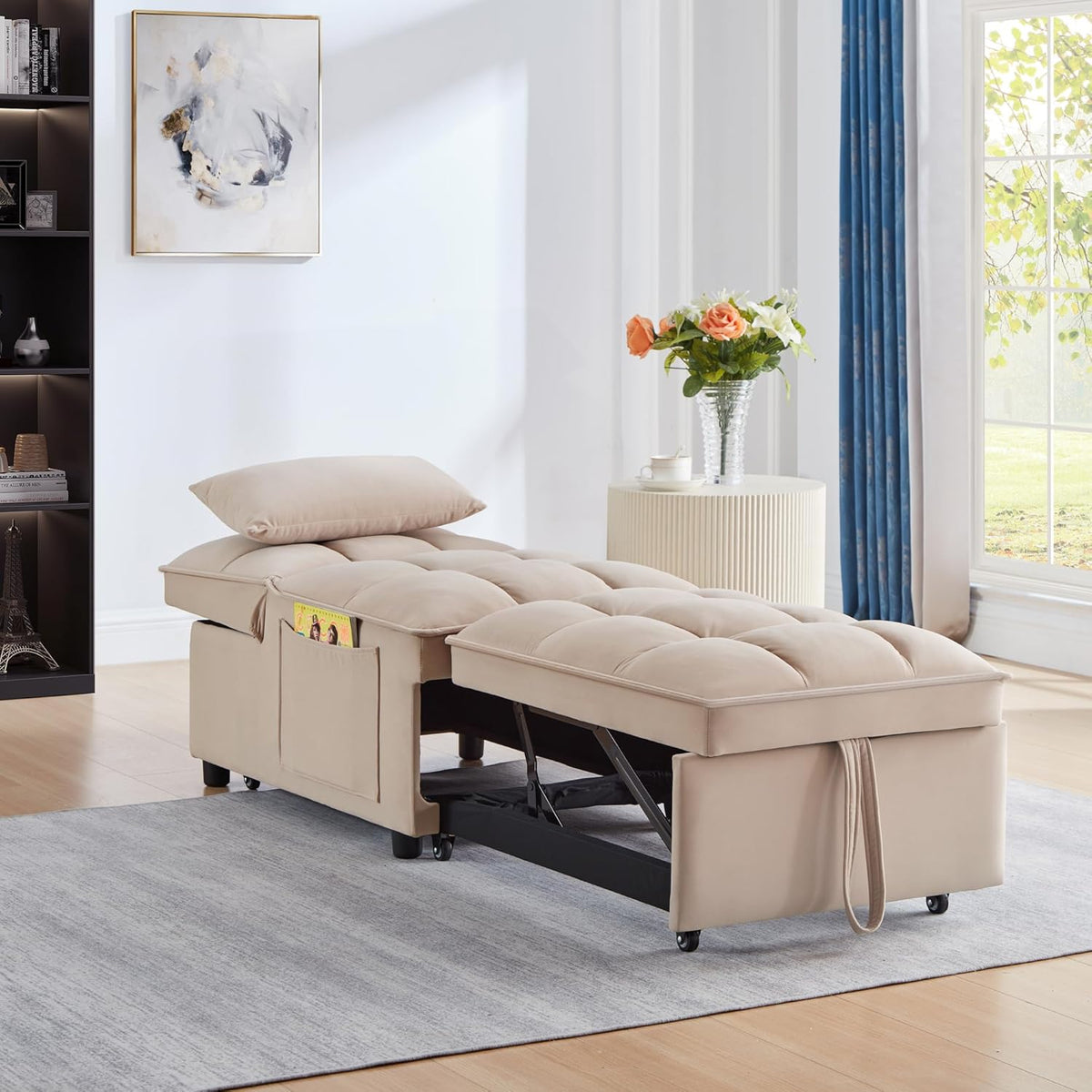 Gray Folding Single Sofa Bed C1156