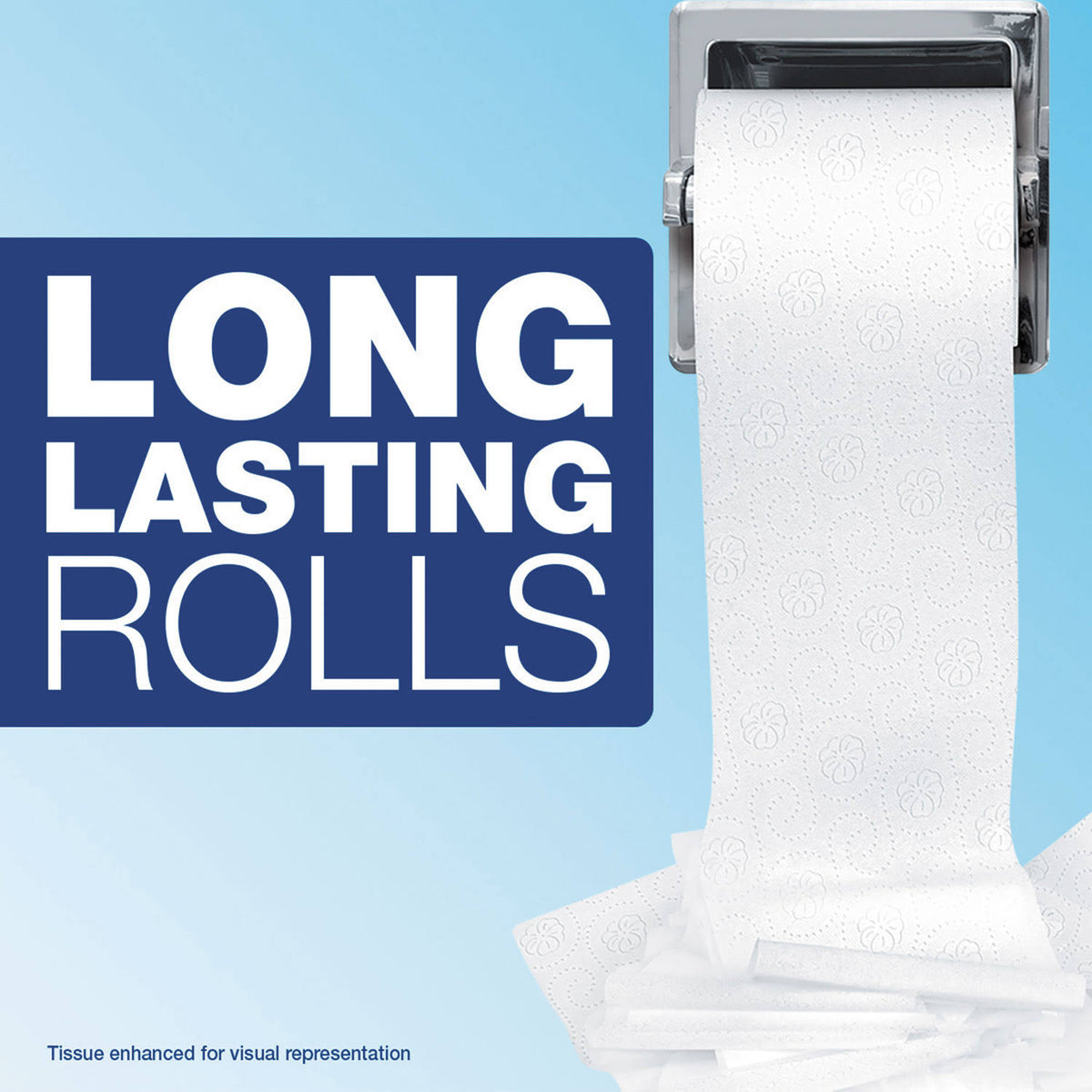 2-Ply White Bathroom Tissue, 450 Sheets/Roll, 75/Carton H513914
