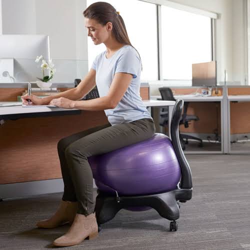 Blue Ergonomic Balance Ball Chair I905