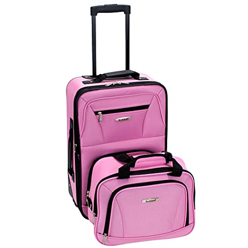 Pink Expandable 2-Piece Softside Upright Luggage Set A441575