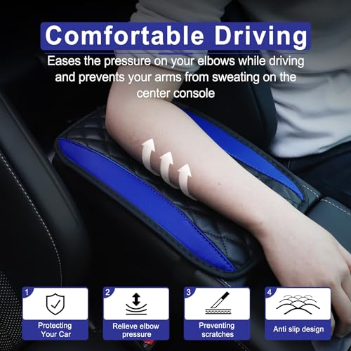 Black PU Leather Car Armrest Cover N690