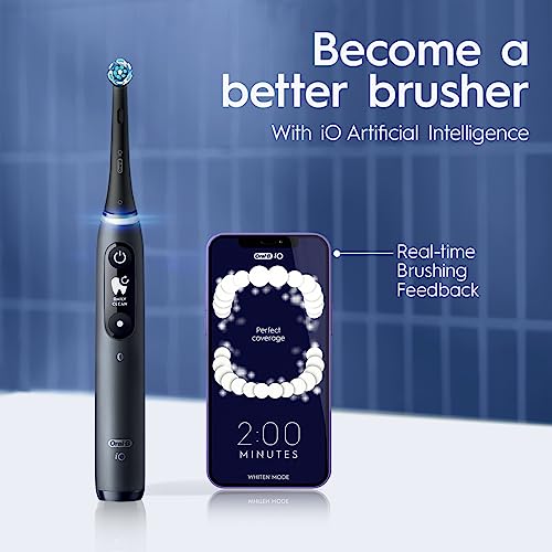 Black Rechargeable Electric Toothbrush with 5 Cleaning Settings, 2 Replacement Heads, Travel Case H5656
