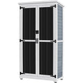 Outdoor Storage Cabinet Wood Metal Garden Shed 66" K867331