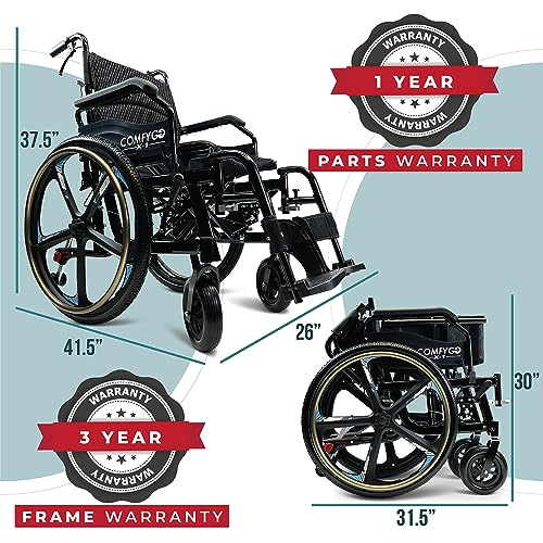 Black 17.5" Seat Width Self Propelled Wheelchair A857474