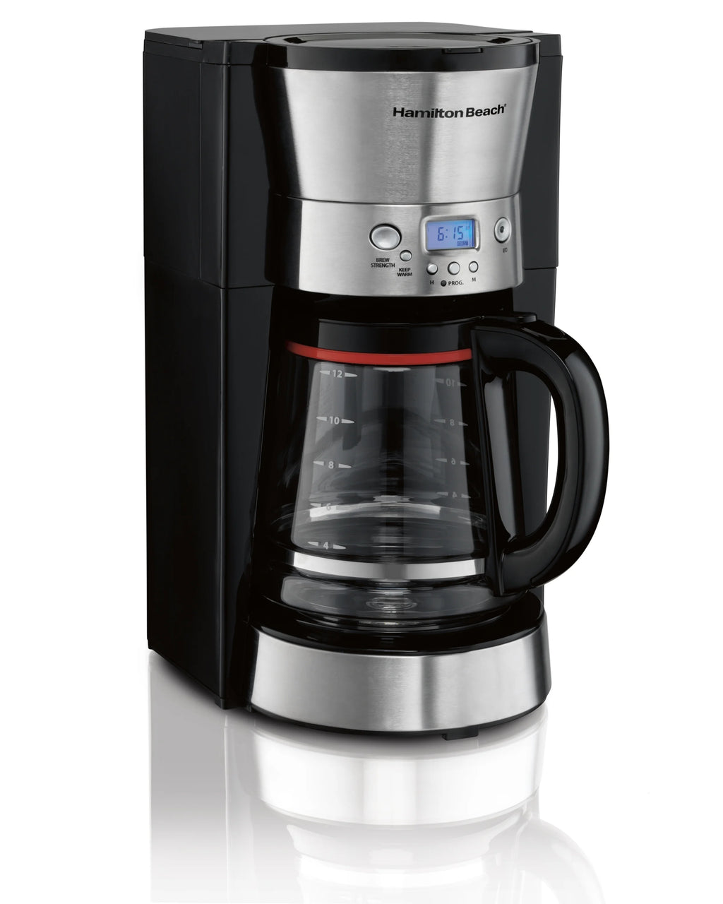 12 Cups Black Programmable Coffee Maker T154