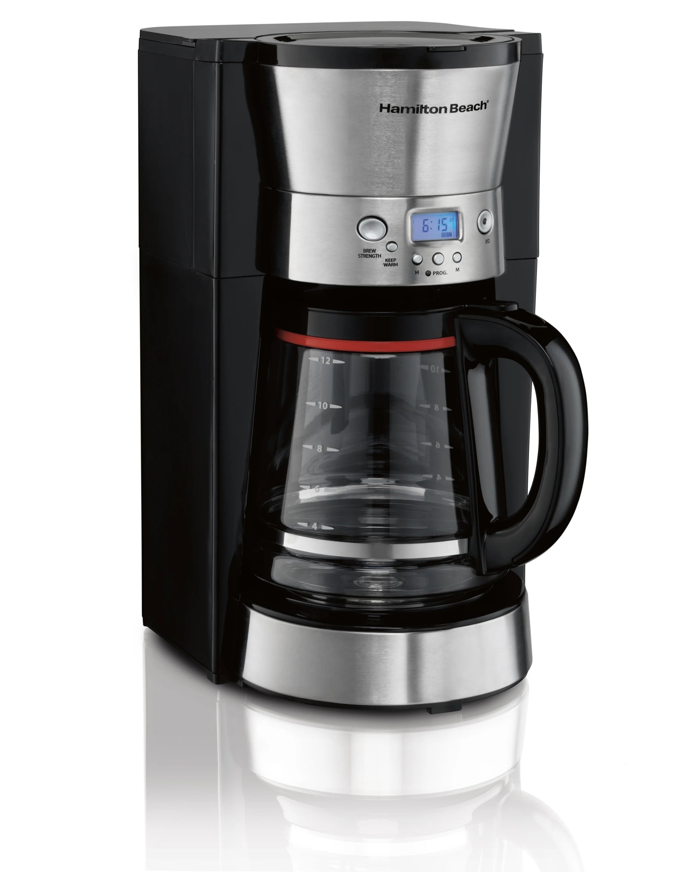 12 Cups Black Programmable Coffee Maker T154