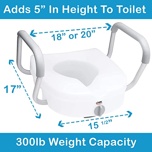 5" Raised Toilet Seat with Arms N6880