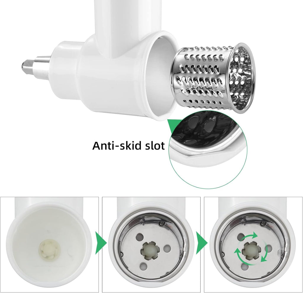 White Slicer Shredder Attachments for Kitchenaid Mixer C35433
