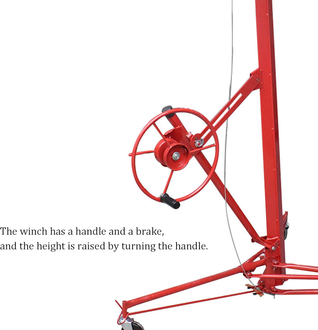 16FT Drywall Lift Rolling Panel Hoist Jack Lifter I318186