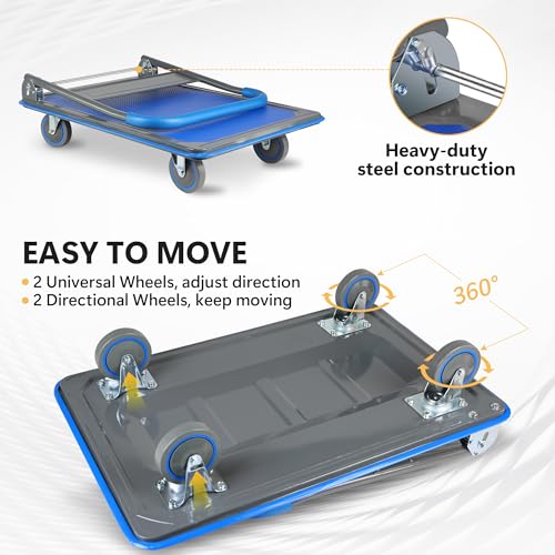 Foldable Push Cart Dolly 330 lbs. Capacity Hand Truck L875