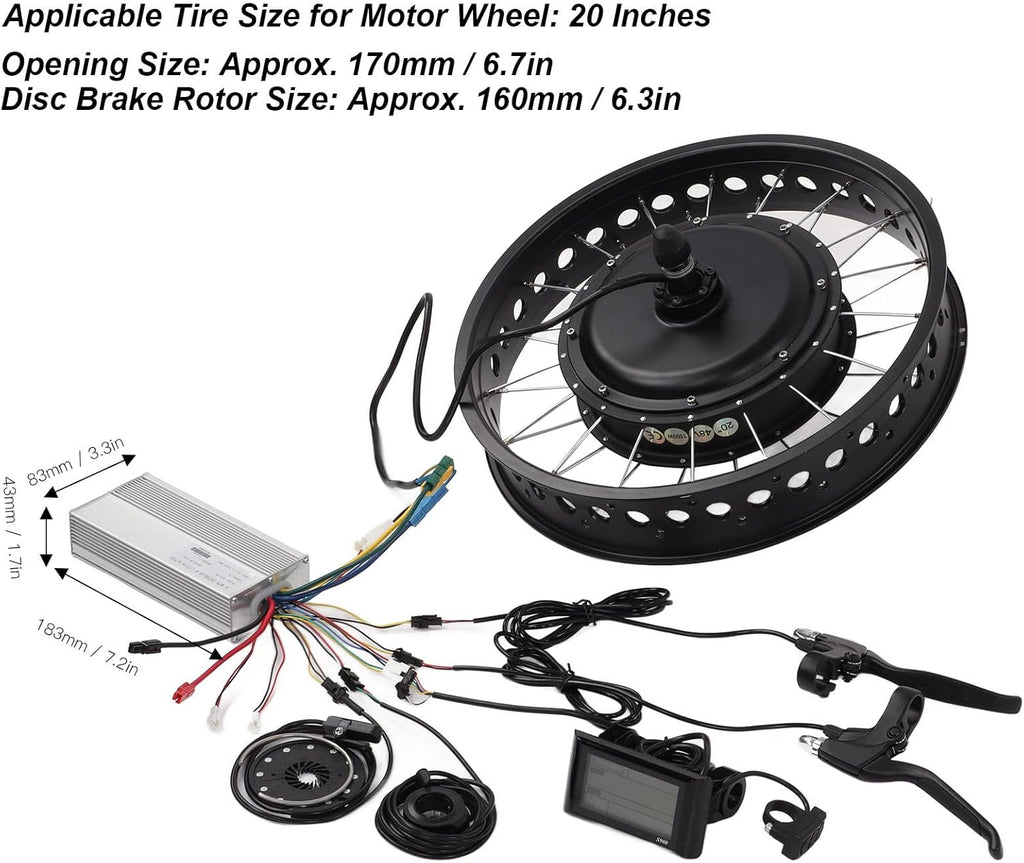 20 Inch 1500W Electric Bike Conversion Kit with Controller M779314