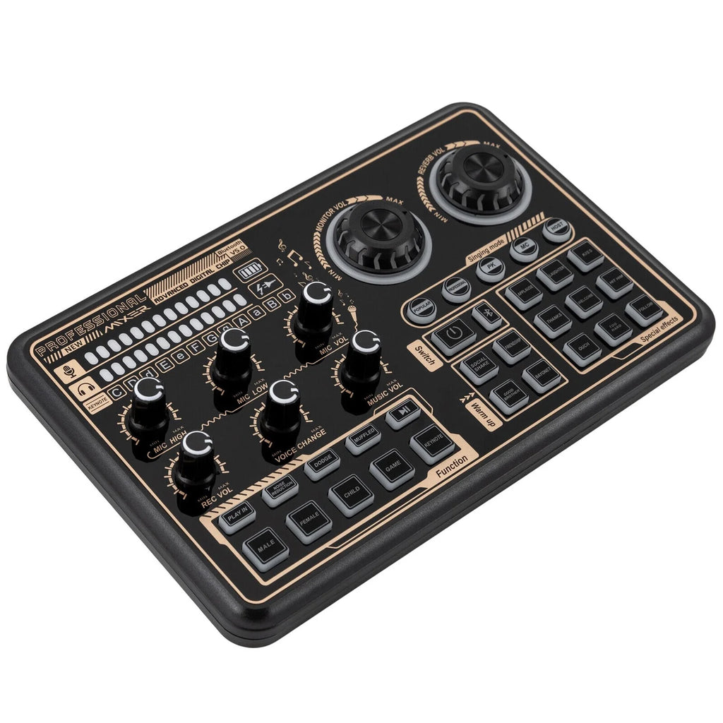 Sound Effects Board Audio Interface with Voice Changer and LED Lights O60151
