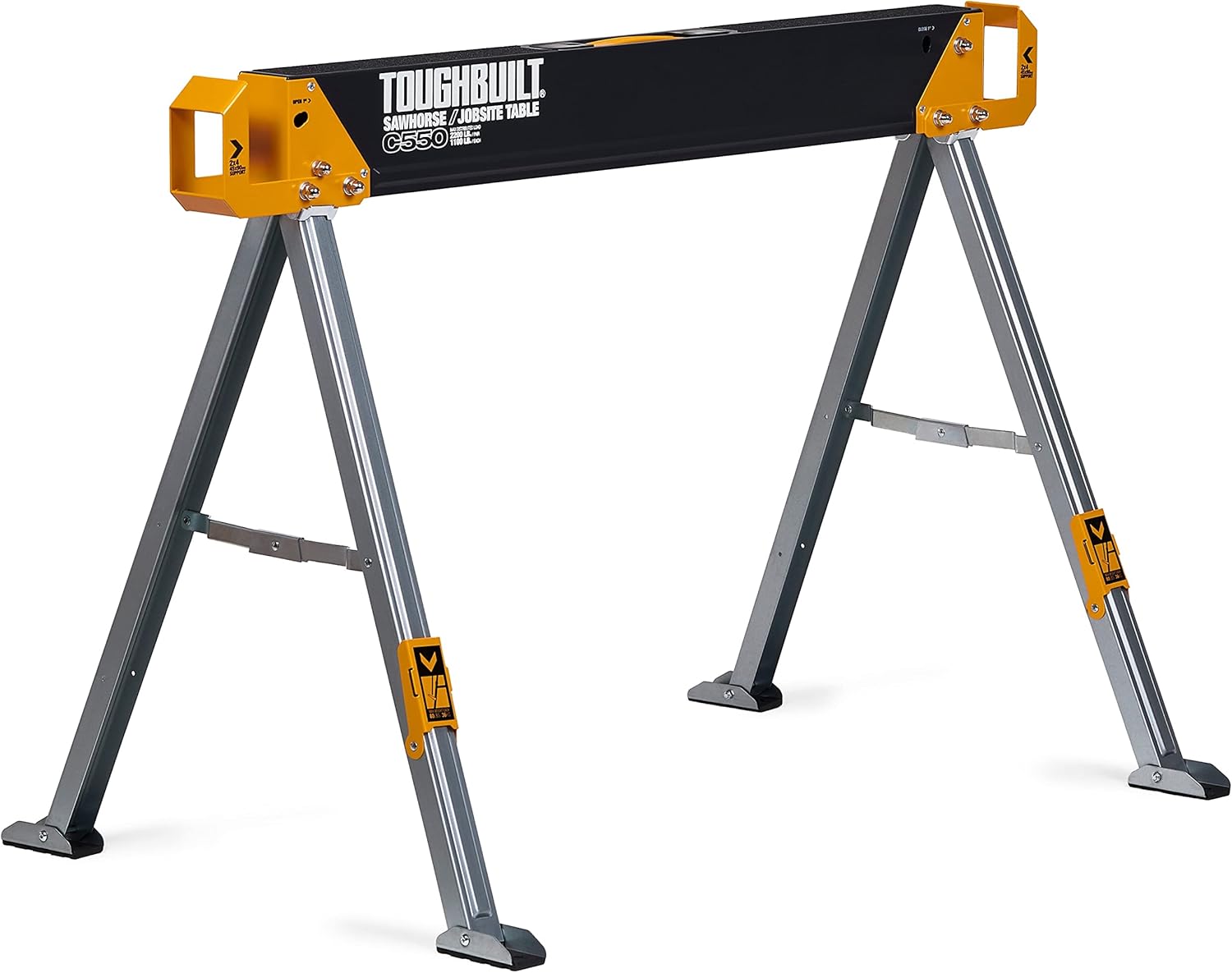 Folding Sawhorse/Jobsite Table, 100% High Grade Steel, 41.5-Inch S833