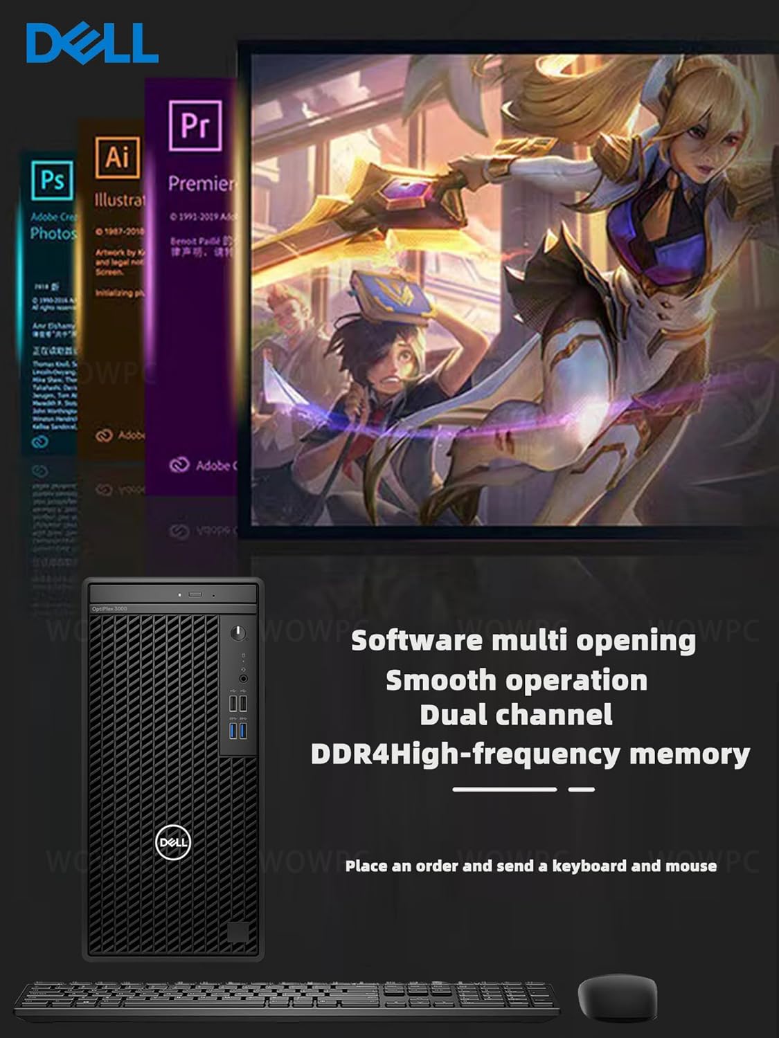 12th Gen Intel Core i5-12500 16GB RAM 256GB SSD 1TB HDD Windows 11 Pro Tower Desktop Computer J411