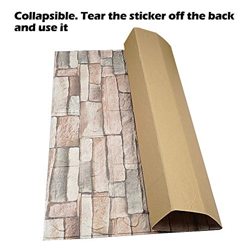 10 Pack Self-Adhesive Faux Stone Wall Panel C57189