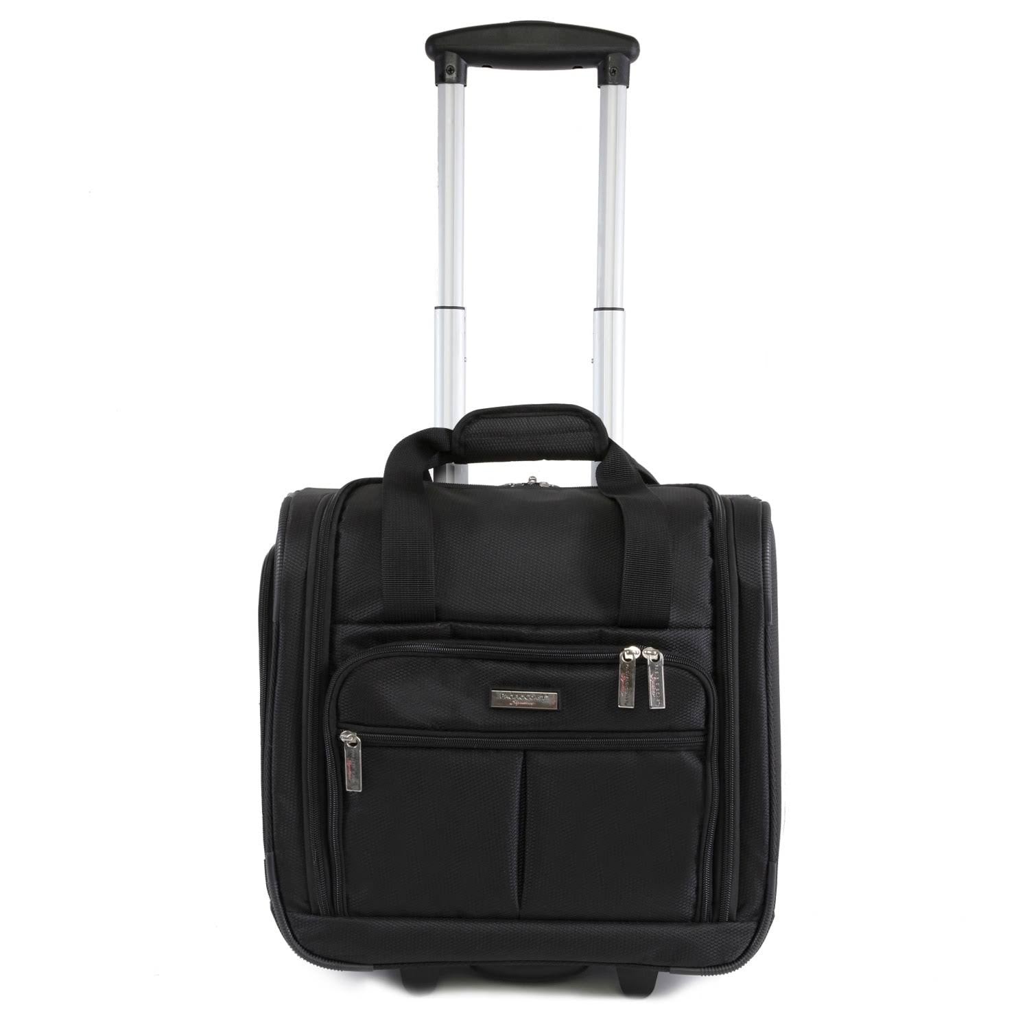 Black Underseat Rolling Tote Carry-On R427