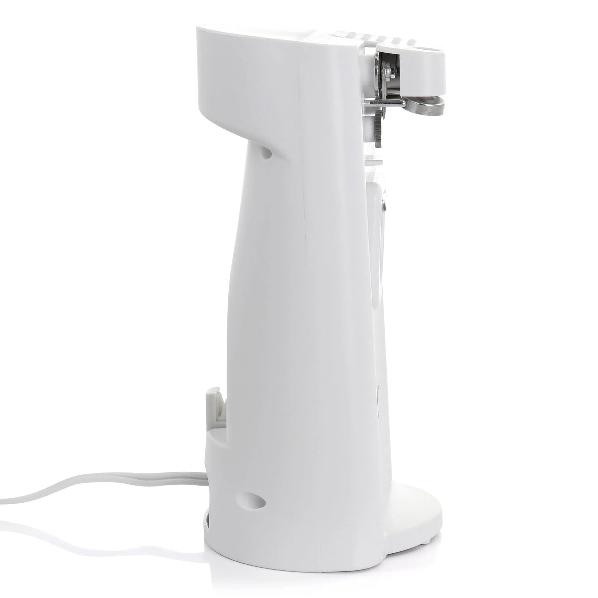 White Electric Can Opener with Knife Sharpener and Bottle Opener I6146