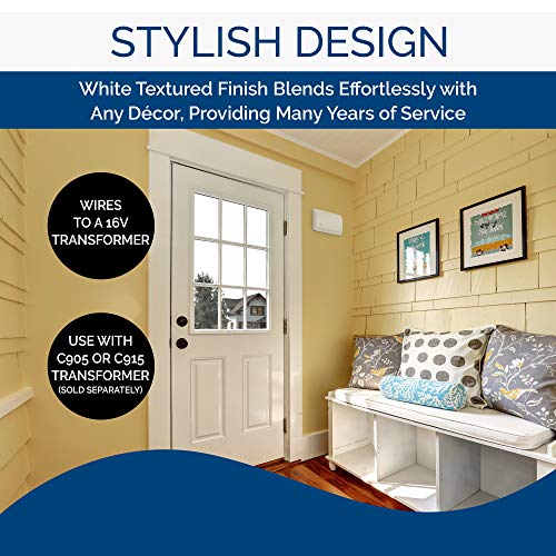 White Textured Door Chime Z2247