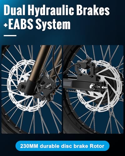 Electric Dirt Bike, 60V 3000W / 48V 2400W, Dual Battery, 25" Motorcycle Tire, Full Suspension V6445
