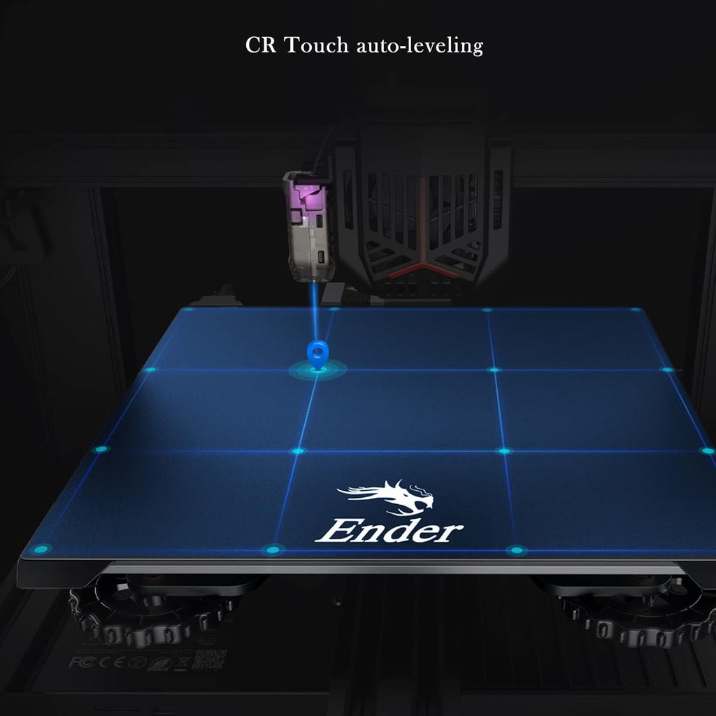 3D Printer with Auto-Leveling CR-Touch Silent Motherboard Stainless Platform Full-Metal Extruder 220x220x250mm U6075