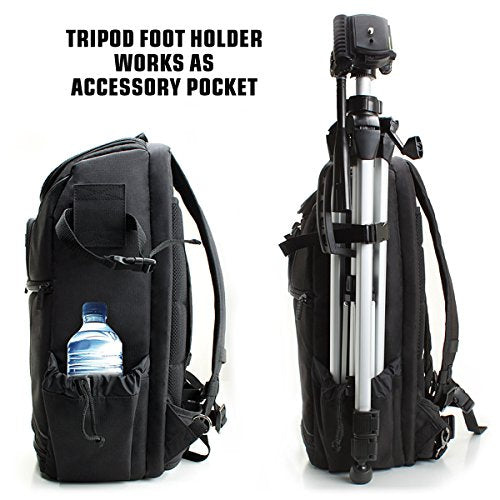 Green DSLR Camera Backpack with Laptop Compartment V492