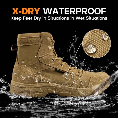 Men's Tactical Hiking Combat Work Boots 6 Inches H463