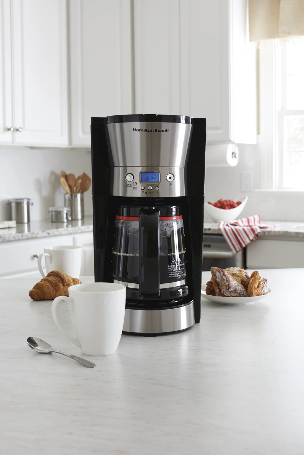 12 Cups Black Programmable Coffee Maker T154