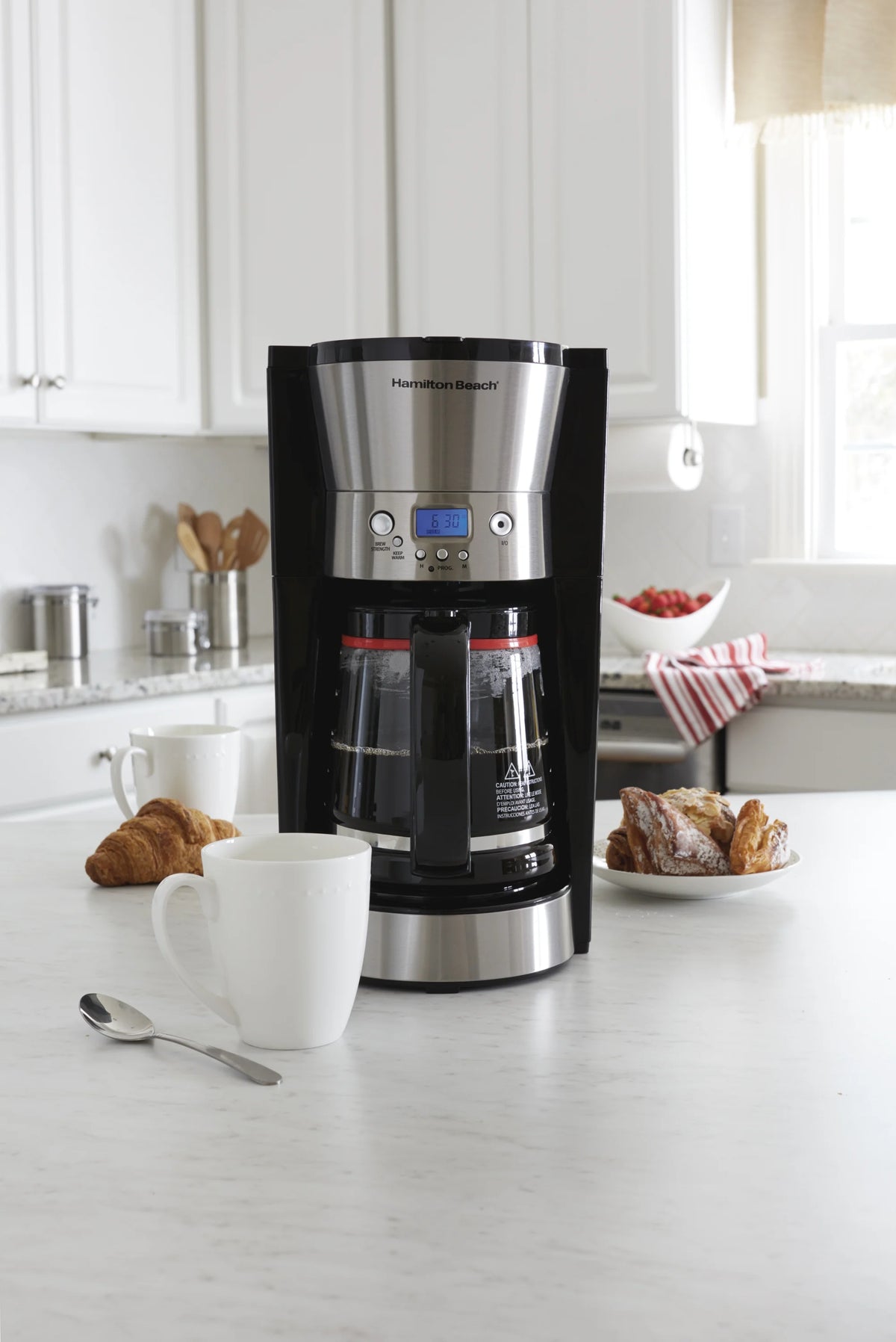 12 Cups Black Programmable Coffee Maker T154