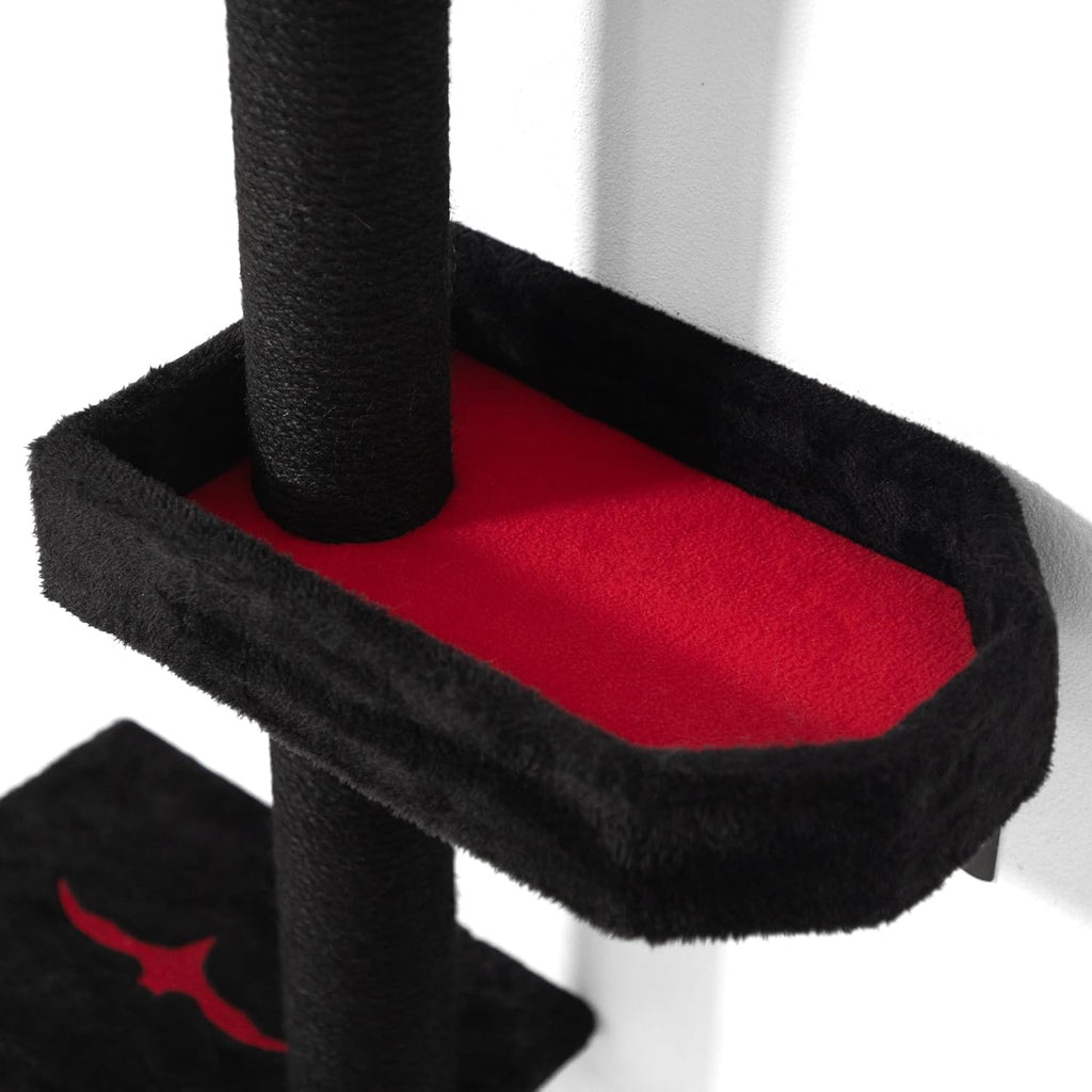 5-Piece Cat Wall Furniture Set with Shelves, Scratcher, Bridge & Perch L265848