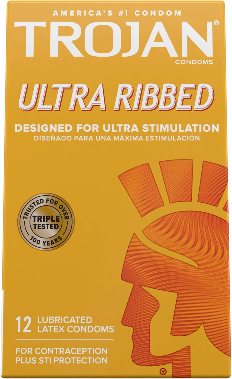 12 Count Lubricated Ribbed Condoms N676
