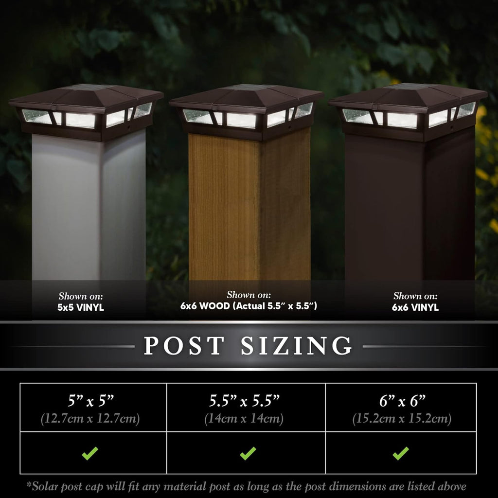6x6 Brown Aluminum Solar Post Cap E7896