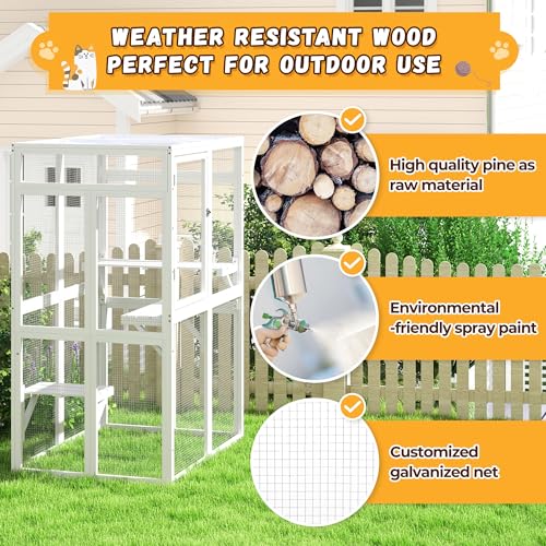 Black Wooden Cat Enclosure Z227
