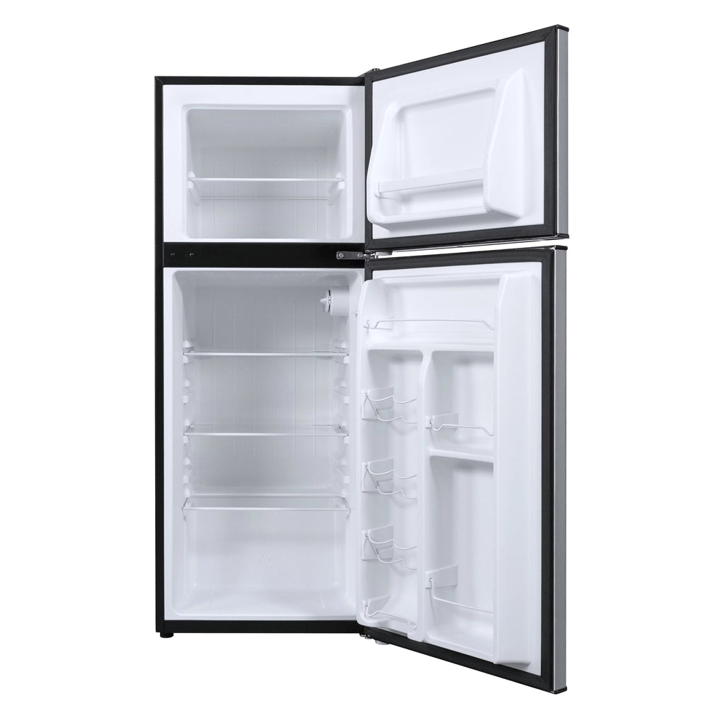 Stainless Steel Two Door Mini Refrigerator with Freezer S955