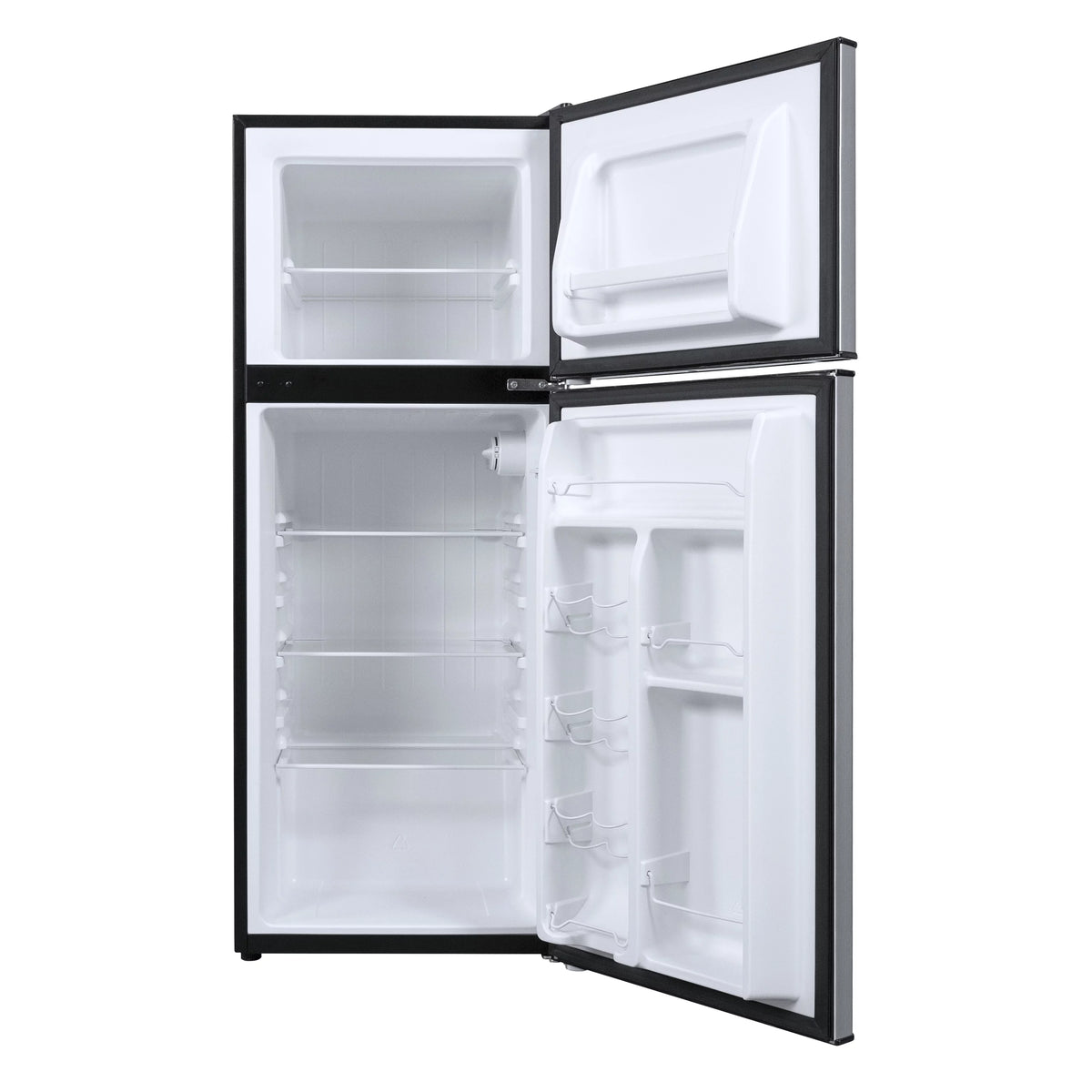 Stainless Steel Two Door Mini Refrigerator with Freezer S955