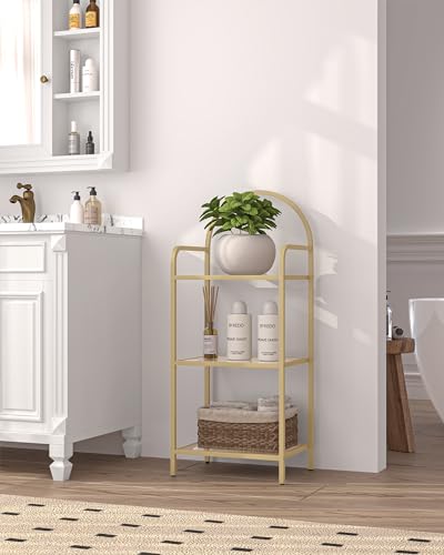 6 Tier Black Tempered Glass Steel Frame Bookcase G6283