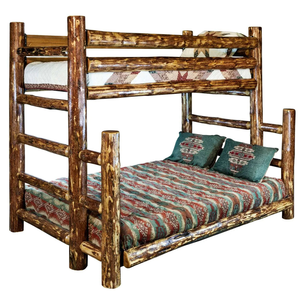 Brown Wood Twin over Full Bunk Bed K884186