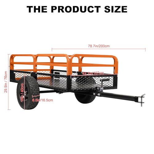 Heavy Duty Steel Dump Cart 1600LB Capacity with Dual Dumping Modes F23510