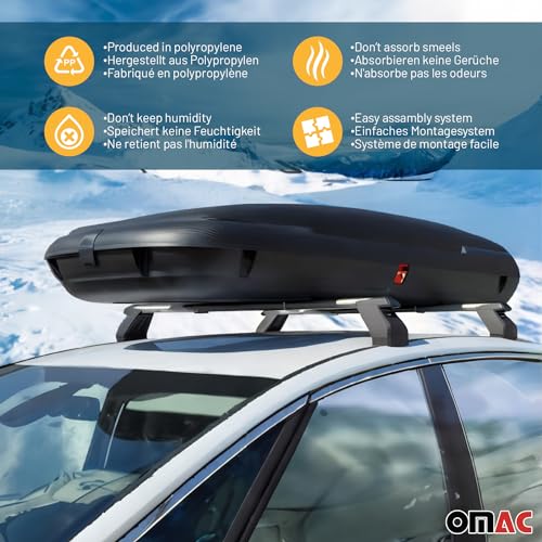 11.3 Cubic Feet Carbon Fiber Textured Car Rooftop Cargo Box Z805