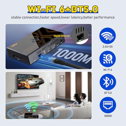 Retro Game Console with 16000+ Games, 8K UHD Output, Wireless Controllers H321038