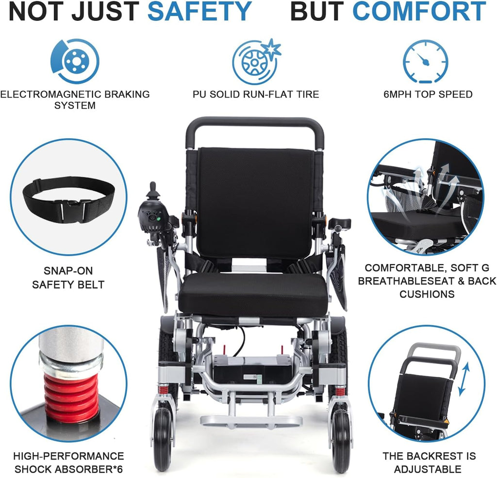 Lightweight Foldable Aluminium Alloy Electric Wheelchair A5387