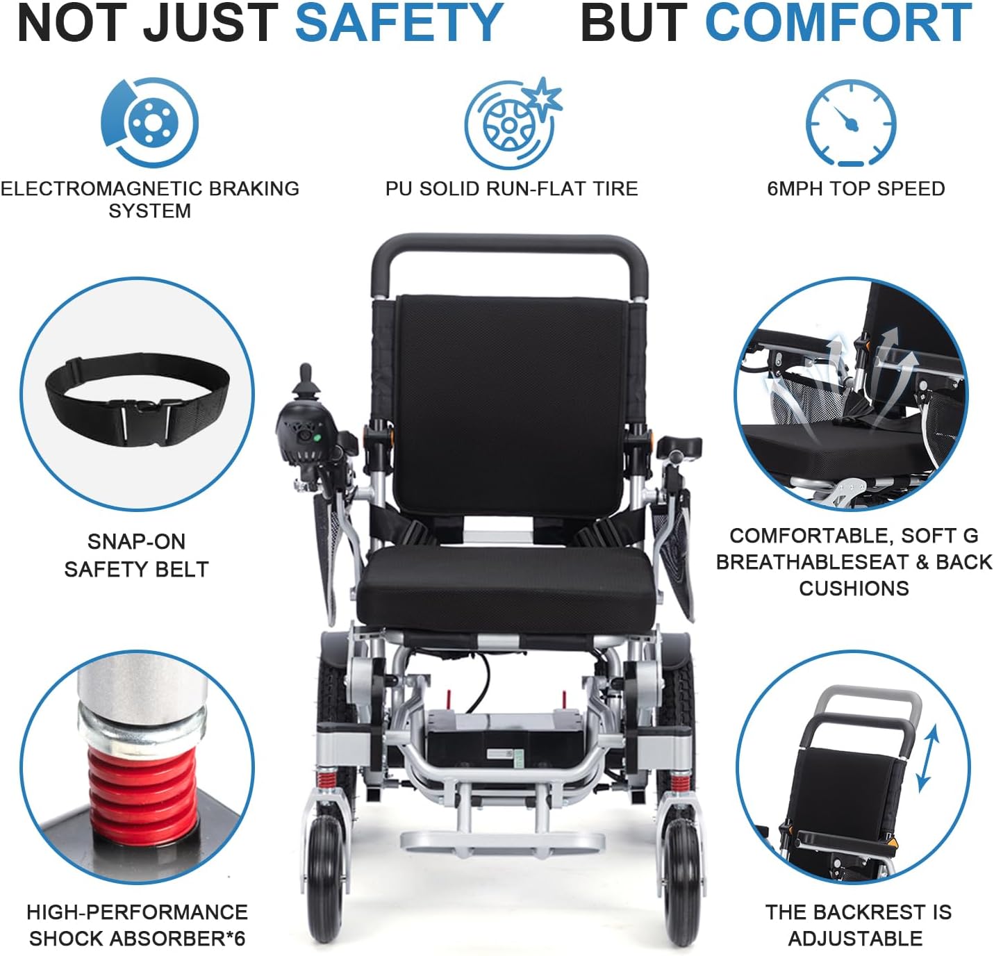 Lightweight Foldable Aluminium Alloy Electric Wheelchair A5387