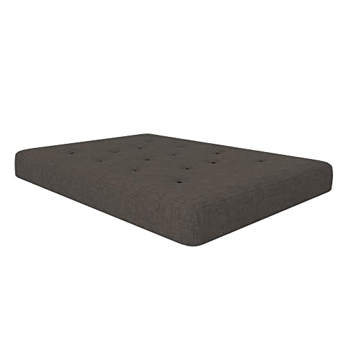 8-Inch Pocket Spring Coil Futon Mattress, Full, Taupe Gray B598