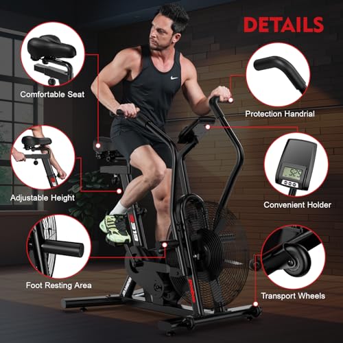 Exercise Bike with Air Resistance Bluetooth Fan Bike A517