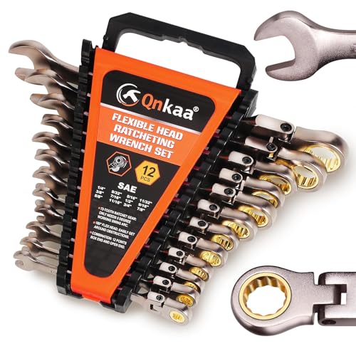 12pcs Flexible Ratchet Wrenches Set SAE 1/4” to 7/8” Y49004