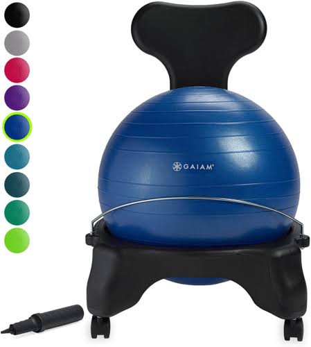 Blue Ergonomic Balance Ball Chair I905