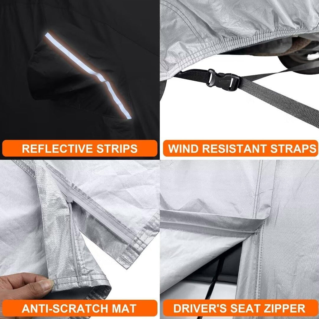 Silver Waterproof Car Cover for Jeep Wrangler 4 Door V882837